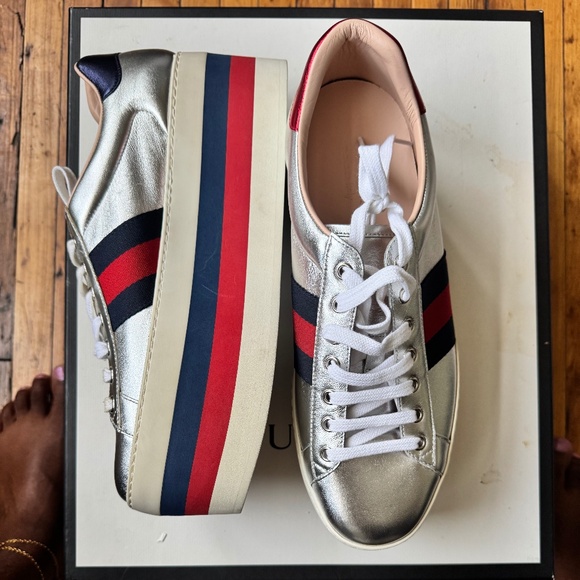 Gucci Ace Platform Sneakers - Picture 1 of 9